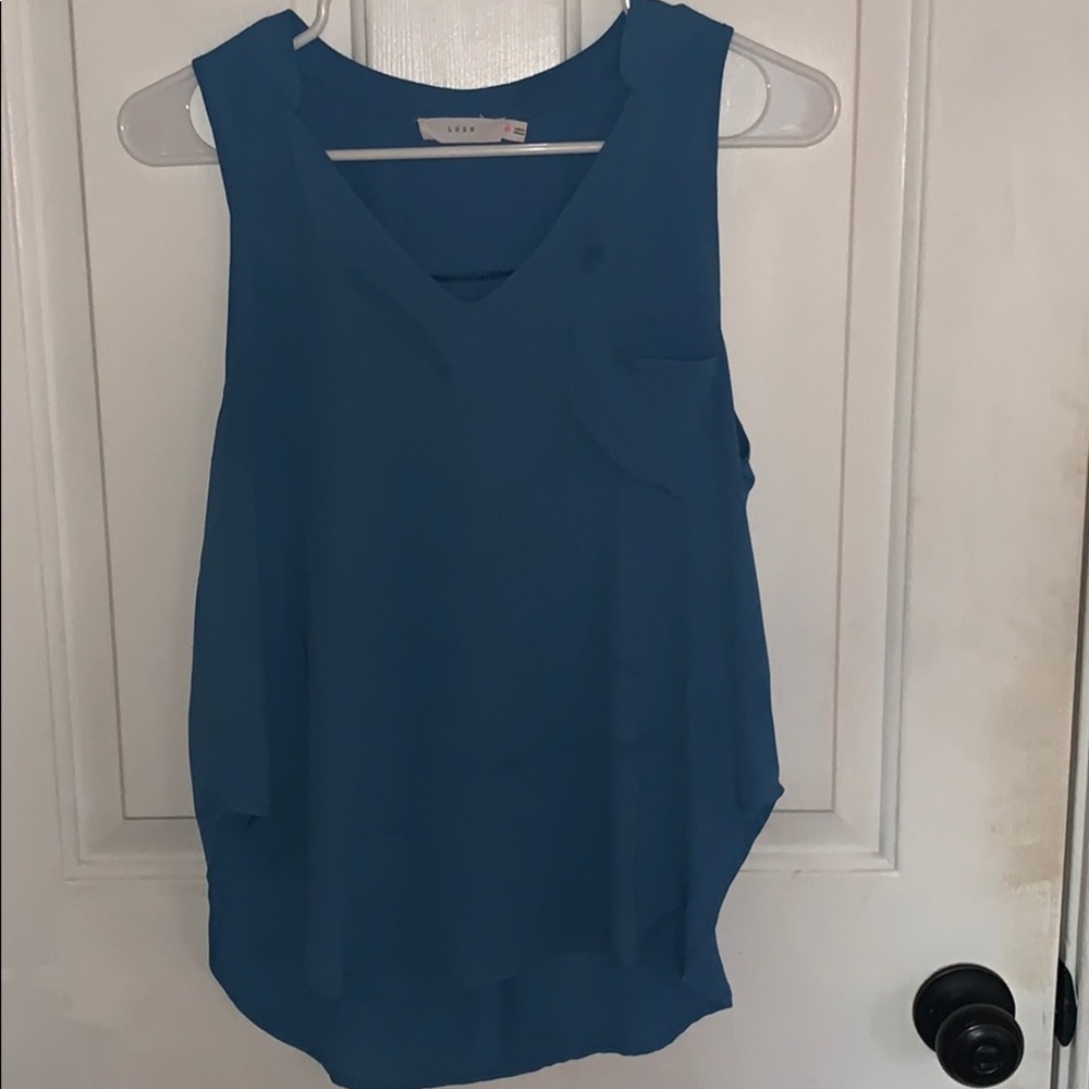 Blue Formal Tank Top